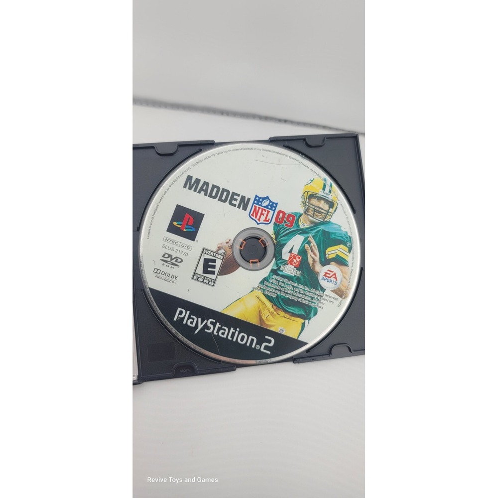 Madden NFL 09 (Sony PlayStation 2, PS2, 2008) Disc Only Tested and Working Great